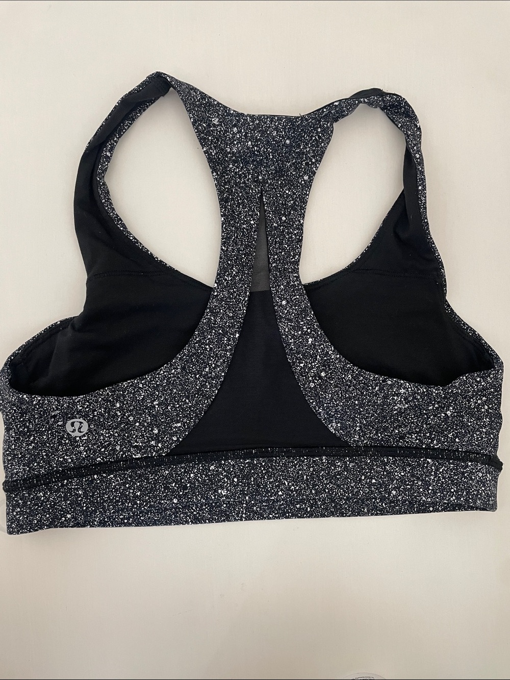 lululemon athletica Black & Silver Speckled Racerback Sports Bra
